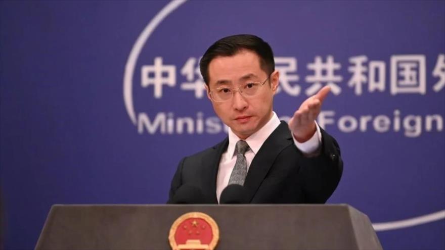 El portavoz del Ministerio de Relaciones Exteriores de China, Lin Jian.