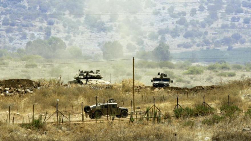 Las tropas israelíes en la frontera con el Líbano.