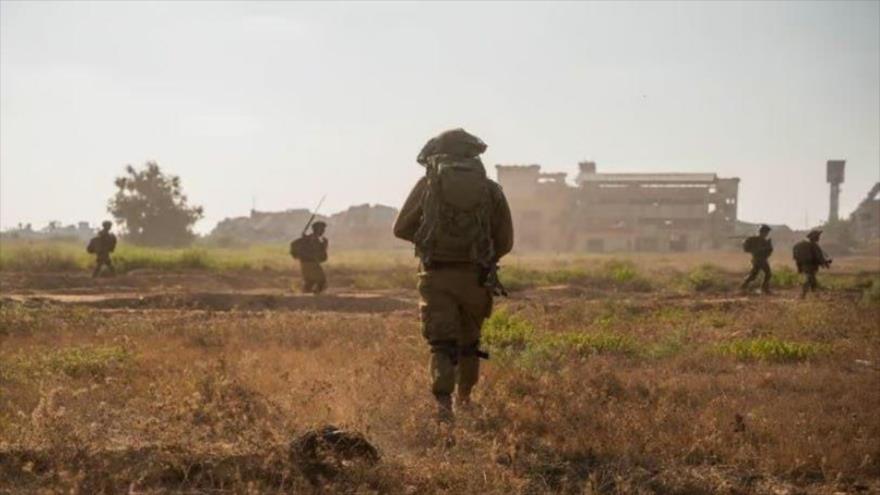 Soldados israelíes en la zona sur de la Franja de Gaza.