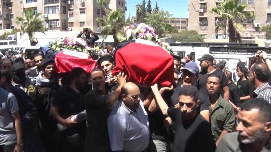 Siria despide con funeral multitudinario a miembros de Yihad Islámica