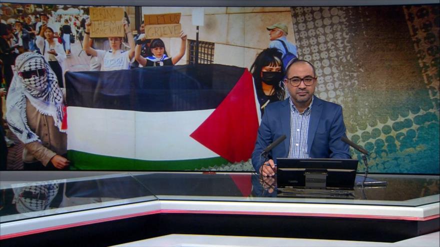Estudiantes pro palestinos en EEUU condenan el genocidio israelí contra Gaza - Noticiero 02:30