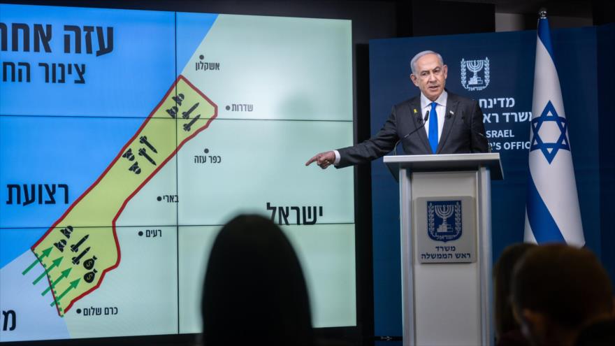 El primer ministro israelí, Benjamín Netanyahu, durante una conferencia de prensa en Al Quds (Jerusalén) el 2 de septiembre de 2024. (Foto: Flash90)
