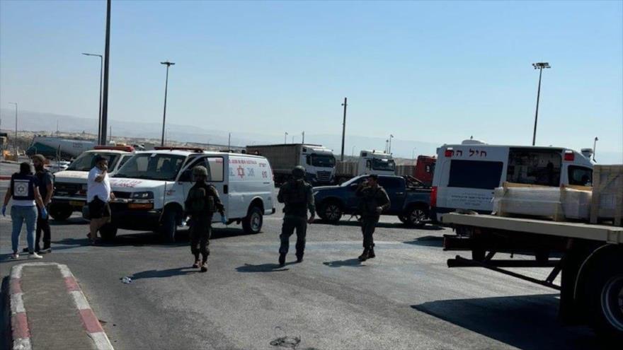 La escena de una operación antisraelí en la frontera entre Cisjordania ocupada y Jordania, 8 de septiembre de 2024.