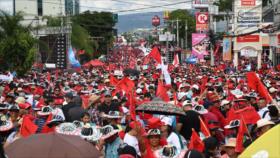 Hondureños apoyan a Xiomara Castro ante maniobras desestabilizadoras