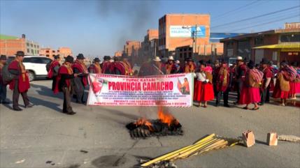 Bloqueo nacional de caminos y marchas en la sede de gobierno de Bolivia