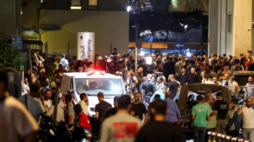 Entrada del hospital de la Universidad Americana de Beirut, 17 de septiembre de 2024. (Foto: Reuters)