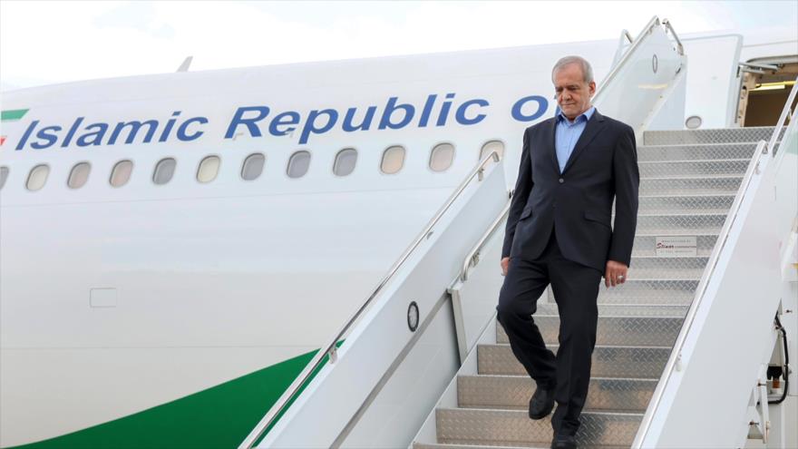 El presidente iraní, Masud Pezeshkian, a su llegada a Nueva York, 22 de septiembre de 2024. (Foto: president.ir)