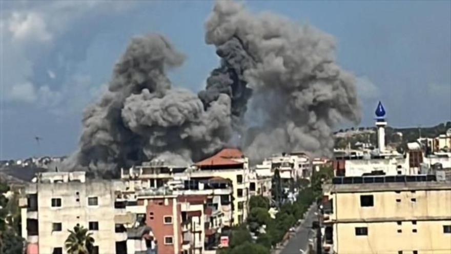 Un bombardeo israelí en las zonas del sur de El Líbano, 23 de septiembre de 2024.
