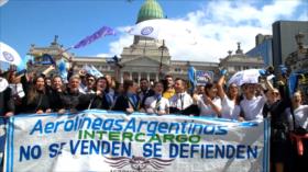 Trabajadores rechazan privatización de Aerolíneas Argentinas