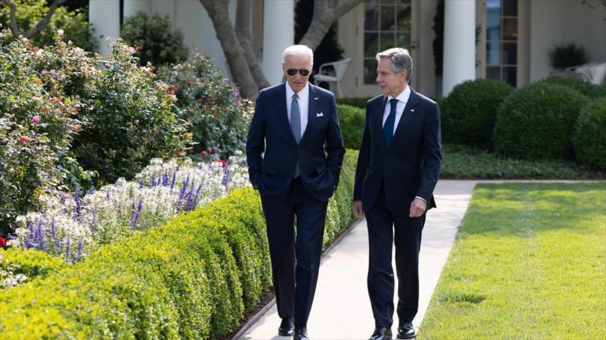 El presidente de EE.UU., Joe Biden, y al secretario de Estado Antony Blinken.