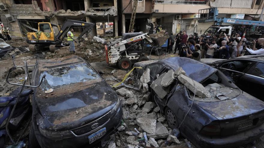 Los coches arruinados por ataques de Israel contra zonas residenciales en El sur de El Líbano.