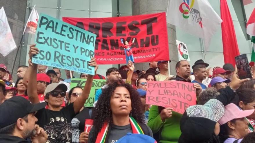 Venezolanos realizan marcha solidaria con Palestina y El Líbano