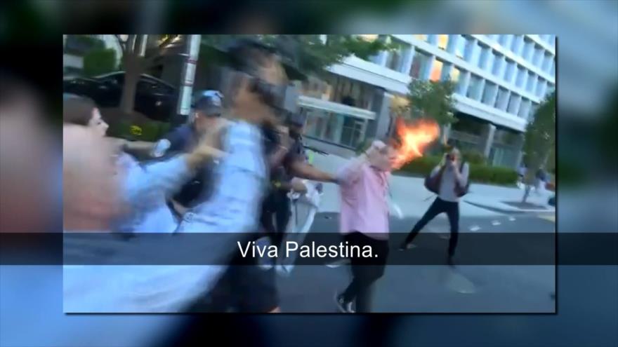 Periodista propalestina intenta autoinmolarse ante la Casa Blanca