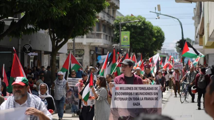 Marchan en Guatemala en apoyo a víctimas de genocidio en Gaza