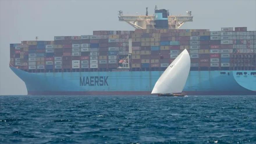 Buque del gigante naviero Maersk (foto: AFP)