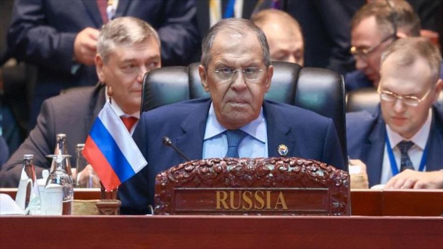 Canciller ruso, Serguéi Lavrov, en la XIX Cumbre de Asia Oriental (EAS) en Vientián, capital de Laos, 11 de octubre de 2024. (Foto: mid.ru) 