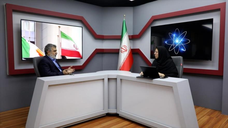 El portavoz de la Organización de Energía Atómica de Irán (AEOI), Behruz Kamalvandi, durante una entrevista con el diario local Nournews, 16 de octubre de 2024.