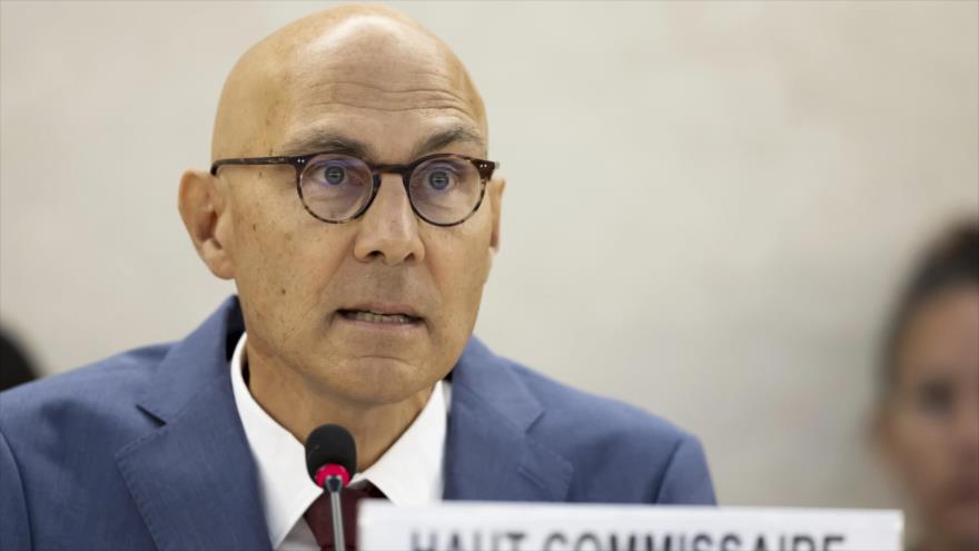 El Alto Comisionado de la ONU para los Derechos Humanos, Volker Türk, habla en la sede europea de la ONU en Ginebra, 9 de septiembre de 2024. (Foto: AP)