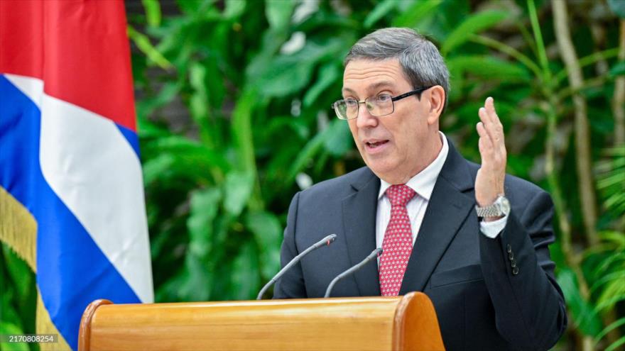 El canciller cubano, Bruno Rodríguez, habla durante una conferencia de prensa en La Habana, 12 de septiembre de 2024. (Foto: AFP)