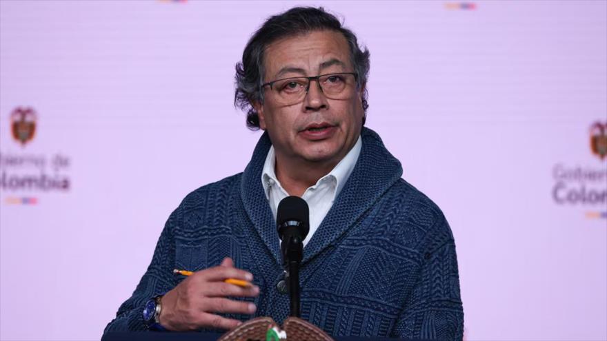 Presidente de Colombia, Gustavo Petro, en una rueda de prensa, 22 octubre de 2024.
