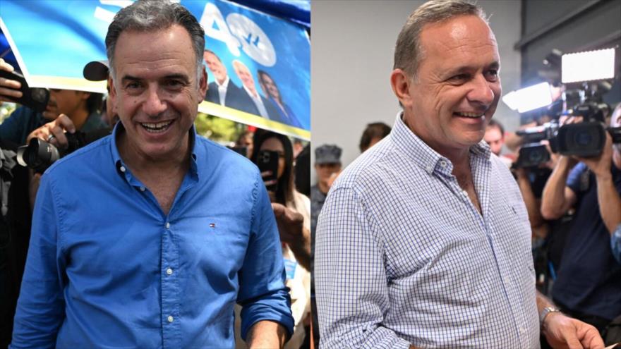 Los candidatos de las elecciones presidenciales de Uruguay que llegan a segunda vuelta: Yamandú Orsi (izda.) y Álvaro Delgado.