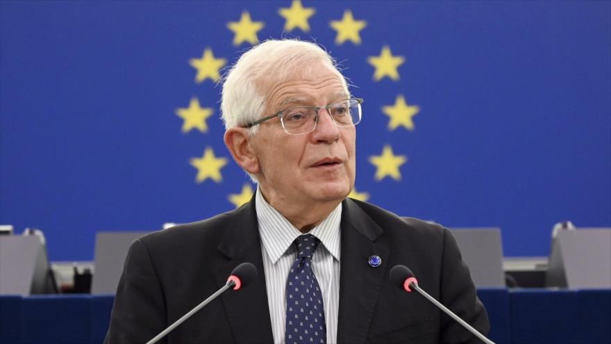 El jefe de la política exterior de la UE, Josep Borrell, pronuncia un discurso en el Parlamento Europeo en Estrasburgo, Francia, 5 de octubre de 2021. (Foto: Reuters)