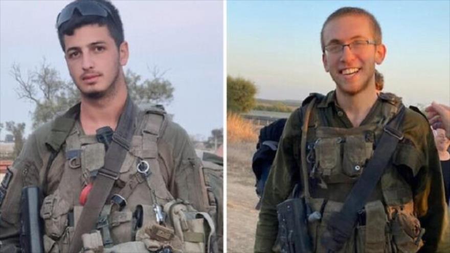 Soldados israelíes abatidos por la Resistencia palestina el norte de la Franja de Gaza: Sargento Itay Parizat (izq.) y Sargento Yair Hananya.