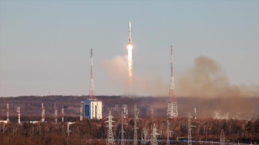 El momento del lanzamiento de los satélites iraníes desde el puerto espacial Vostochny Cosmodrome, en el este de Rusia, 5 de noviembre de 2024. (Foto: Reuters)