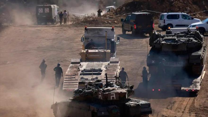 Soldados israelíes desplegados en la región de la Alta Galilea, cerca de la frontera con El Líbano, el 29 de septiembre de 2024. (Getty Images)