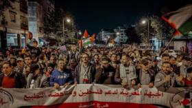 Marroquís protestan por barco de EEUU que transporta armas para Israel