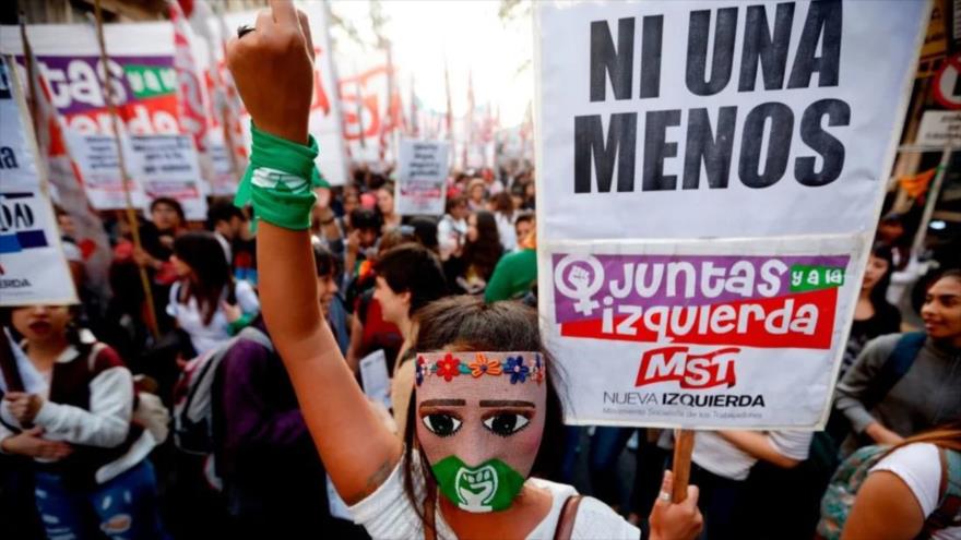 Una protesta contra la violencia de género en Buenos Aires, capital de Argentina, 3 de junio de 2019. (Foto: AFP) 
