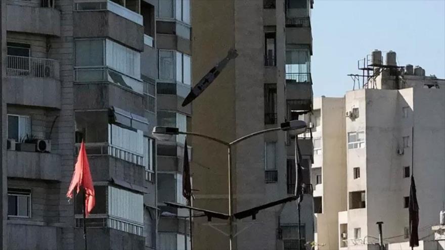 Misil israelí impacta un edificio en la zona de Tayouneh, en Beirut