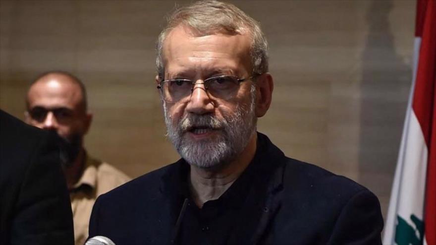 Ali Lariyani, asesor del Líder de Irán, en una conferencia de prensa en Beirut, 15 de noviembre de 2024. (Foto: AFP)