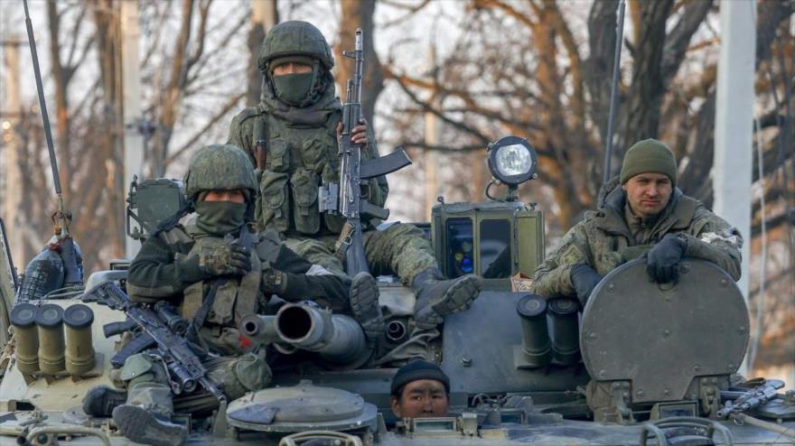 Las tropas rusas, durante una operación, en la región Kursk.