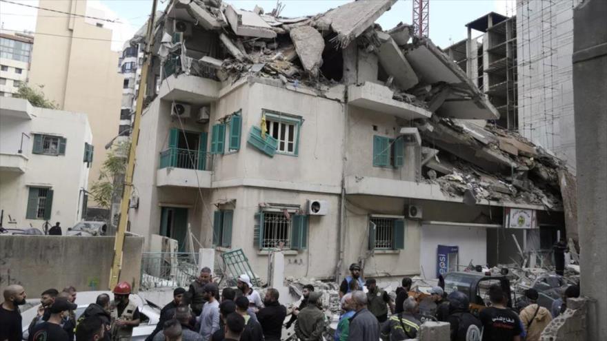 Las ruinas del Hospital Universitario Dar Al Amal tras ataque israelí a El Líbano.