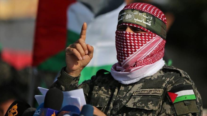 Abu Obeida, el portavoz de las Brigadas Ezzeddin Al-Qassam, rama militar del Movimiento de Resistencia Islámica de Palestina (HAMAS).