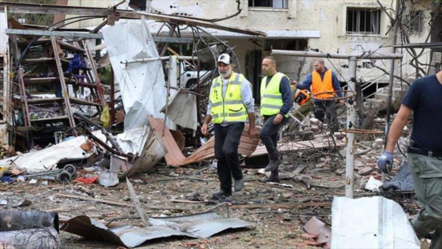 Destrucciones generadas tras los ataques de Hezbolá en los barrios de Tel Aviv. 