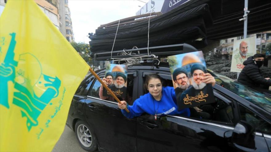 Los libaneses celebran en Beirut el alto el fuego con el régimen de Israel, noviembre de 2024. (Foto: AFP)