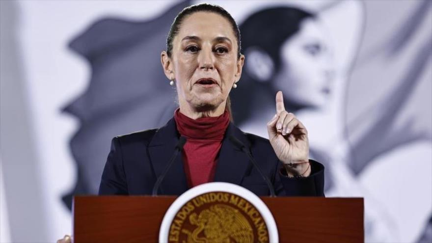 La presidenta de México, Claudia Sheinbaum, en su conferencia mañanera, 2 de diciembre de 2024.