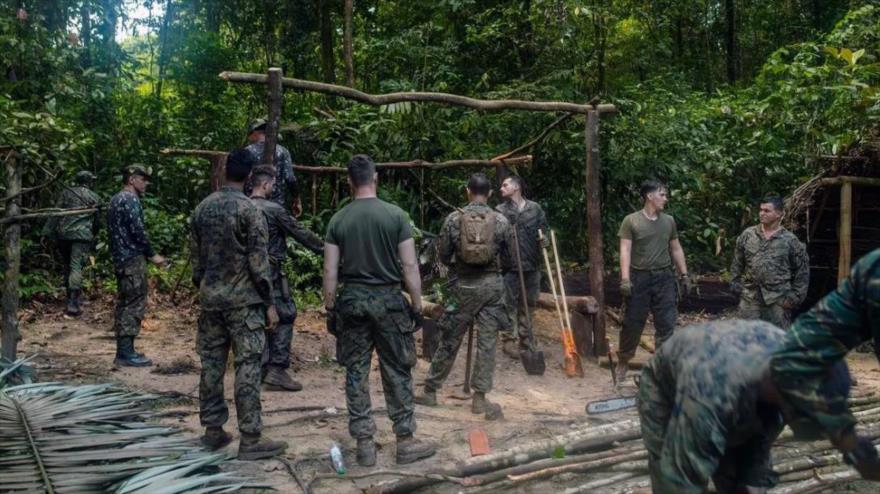 Las tropas del Comando Sur de los Estados Unidos en el territorio de Guyana, 2 de diciembre de 2024. 