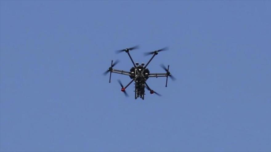 Un cuadricóptero israelí en el cielo de Gaza. (Foto: AFP)