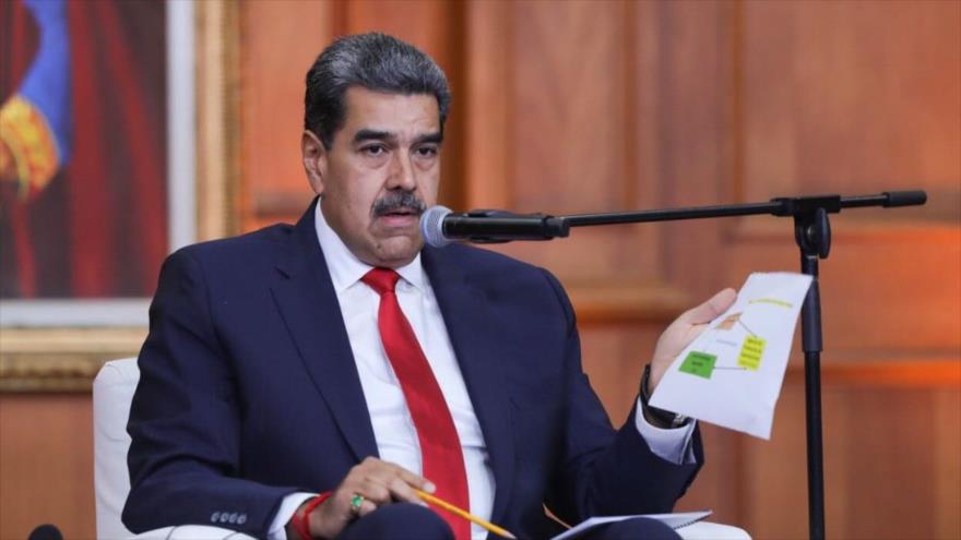 El presidente venezolano, Nicolás Maduro, en la clausura del Foro Mundial de Desarrollo de Zonas Económicas Especiales (ZEE), 13 de diciembre de 2024.