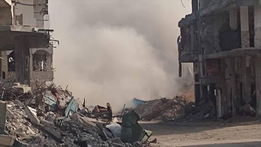 El ataque israelí contra el campo de refugiados de al-Bureij, en el centro de Gaza, 13 de diciembre de 2024. 