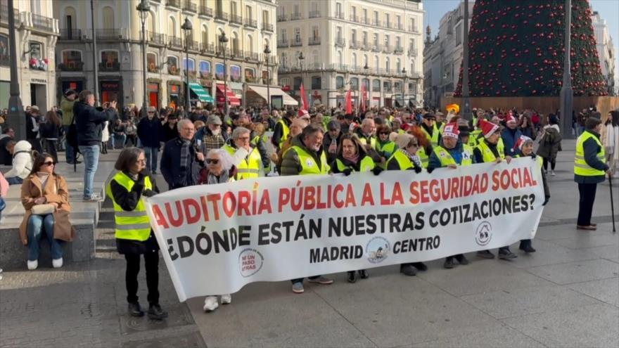 Pensionistas se movilizan en Madrid por una vida digna