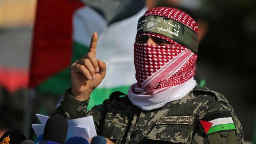 Abu Obeida, el portavoz de las Brigadas Ezzeddin Al-Qassam, rama militar del Movimiento de la Resistencia Islámica Palestina (HMAS).