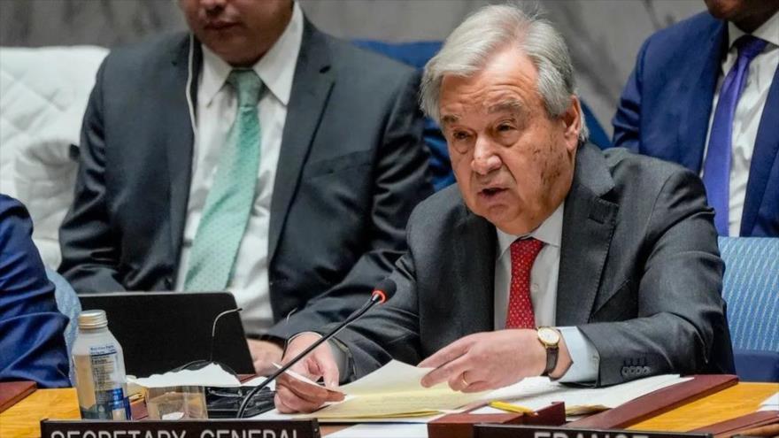 El secretario general de la ONU, António Guterres, habla en la sede de las Naciones Unidas, Nueva York, 23 de enero de 2024. (Foto: AP)
