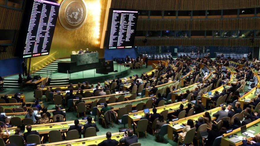 Una reunión de la Asamblea General de la ONU en Nueva York.