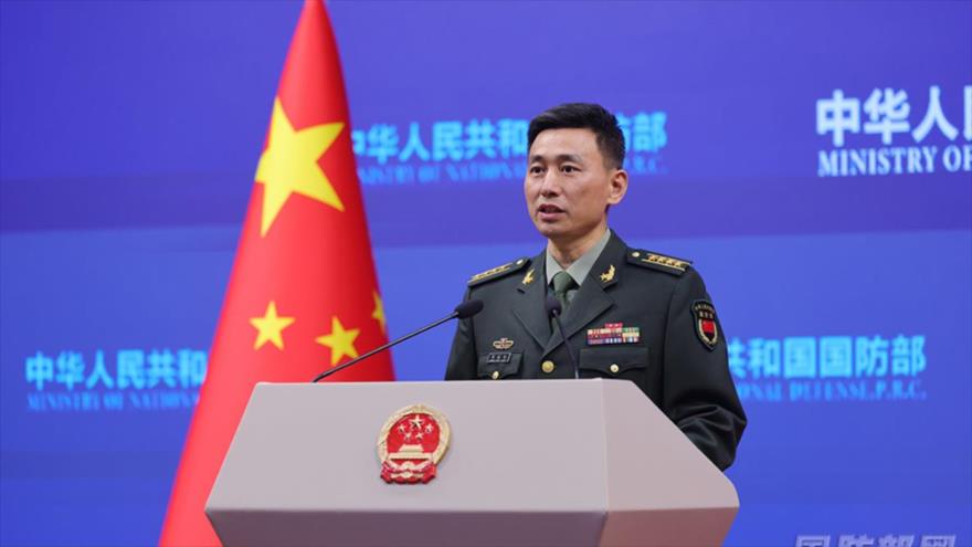 Zhang Xiaogang, portavoz del Ministerio de Defensa de China.
