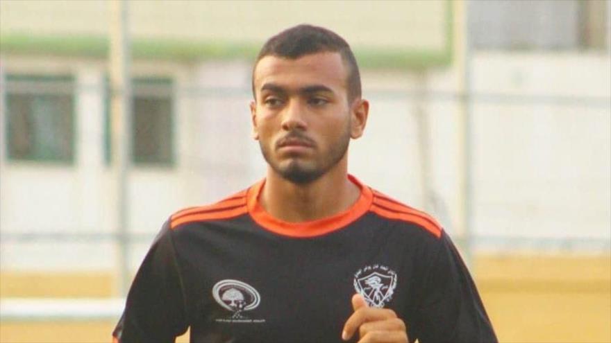 Imad Abu Tima, futbolista palestino muerto por un ataque de Israel en Gaza.
