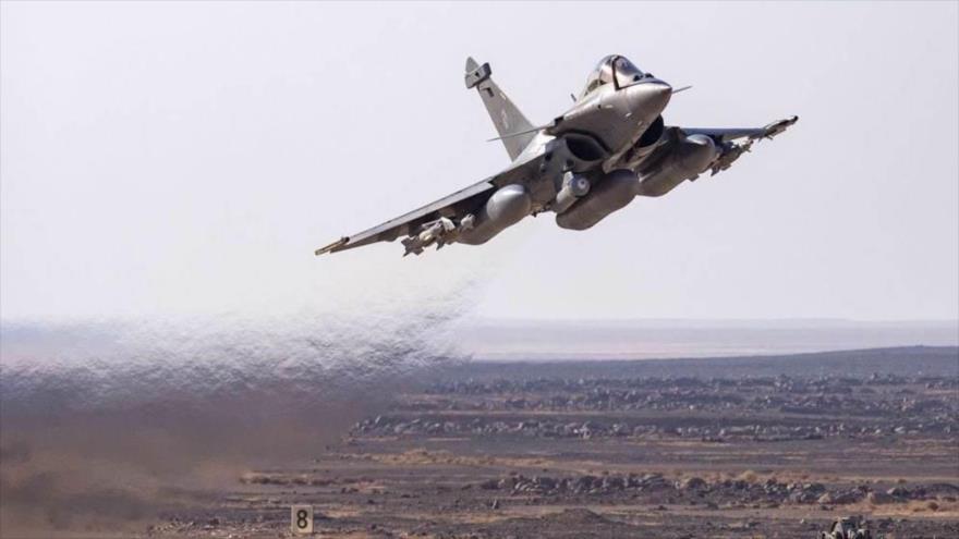 Un avión de combate francés Rafale.